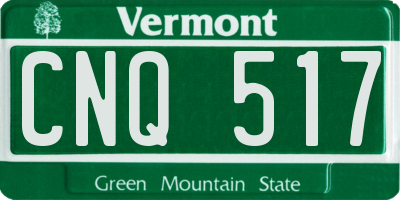 VT license plate CNQ517