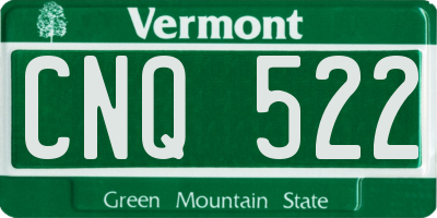 VT license plate CNQ522
