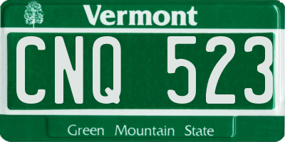 VT license plate CNQ523