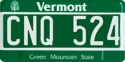 VT license plate CNQ524