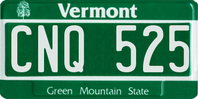 VT license plate CNQ525