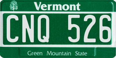 VT license plate CNQ526