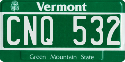 VT license plate CNQ532