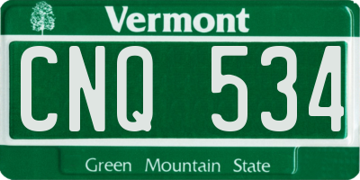 VT license plate CNQ534