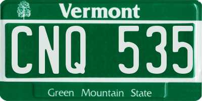 VT license plate CNQ535