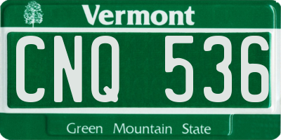 VT license plate CNQ536