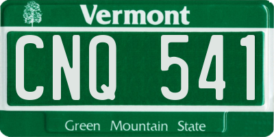 VT license plate CNQ541
