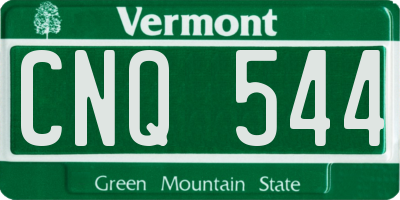 VT license plate CNQ544