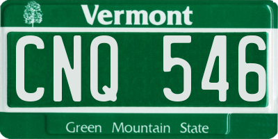 VT license plate CNQ546