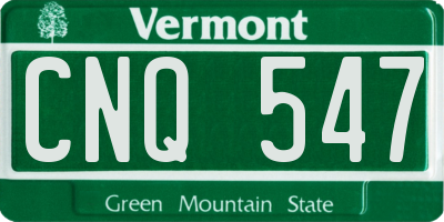 VT license plate CNQ547
