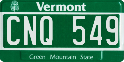 VT license plate CNQ549