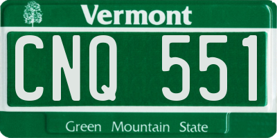 VT license plate CNQ551
