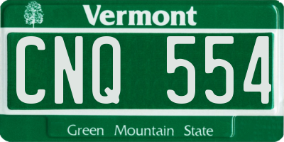 VT license plate CNQ554