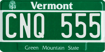 VT license plate CNQ555
