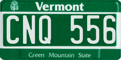 VT license plate CNQ556