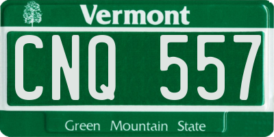 VT license plate CNQ557