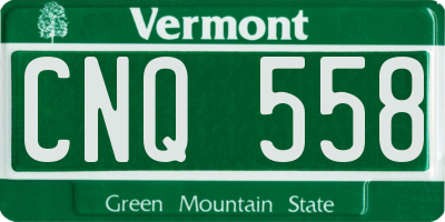 VT license plate CNQ558