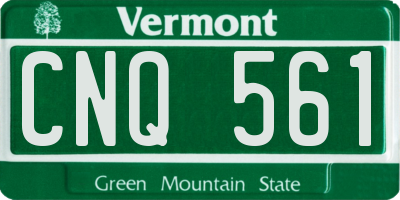 VT license plate CNQ561