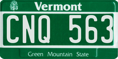 VT license plate CNQ563