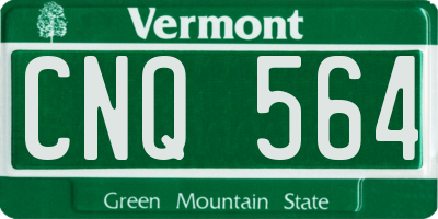 VT license plate CNQ564