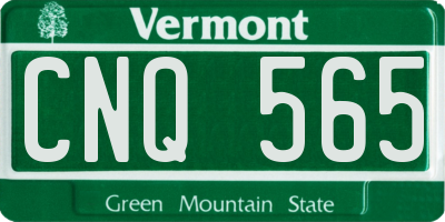 VT license plate CNQ565