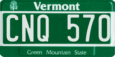 VT license plate CNQ570