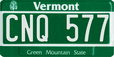 VT license plate CNQ577