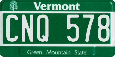VT license plate CNQ578