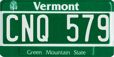 VT license plate CNQ579