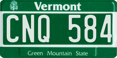 VT license plate CNQ584