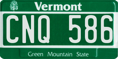 VT license plate CNQ586