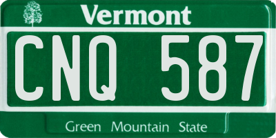 VT license plate CNQ587