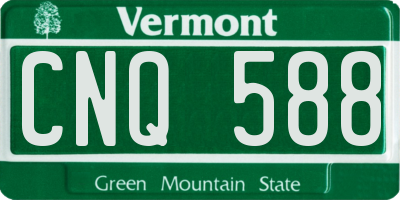 VT license plate CNQ588