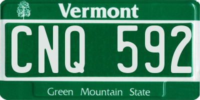 VT license plate CNQ592