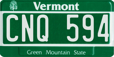 VT license plate CNQ594