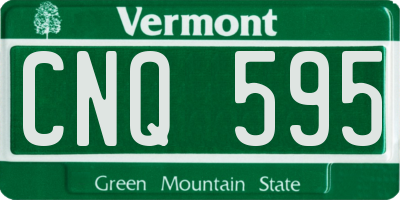 VT license plate CNQ595