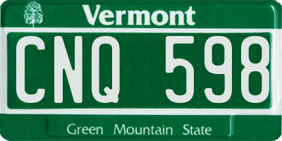 VT license plate CNQ598
