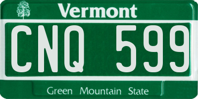 VT license plate CNQ599
