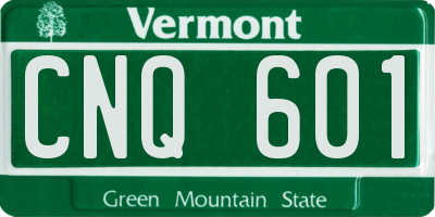 VT license plate CNQ601