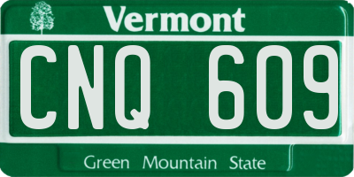 VT license plate CNQ609