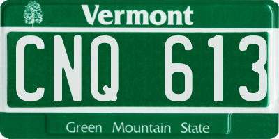 VT license plate CNQ613