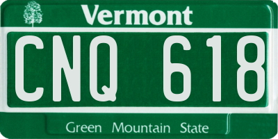 VT license plate CNQ618