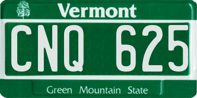 VT license plate CNQ625