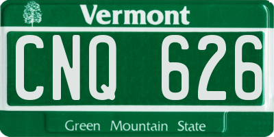 VT license plate CNQ626