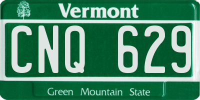 VT license plate CNQ629