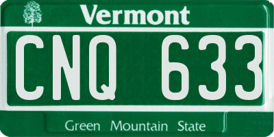 VT license plate CNQ633