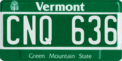 VT license plate CNQ636