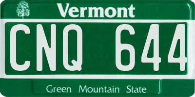 VT license plate CNQ644