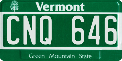 VT license plate CNQ646
