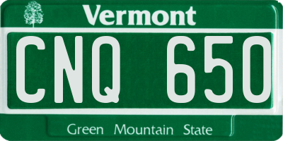 VT license plate CNQ650